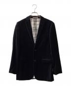 BURBERRY BLACK LABELバーバリーブラックレーベル）の古着「ベロアジャケット」｜ブラック
