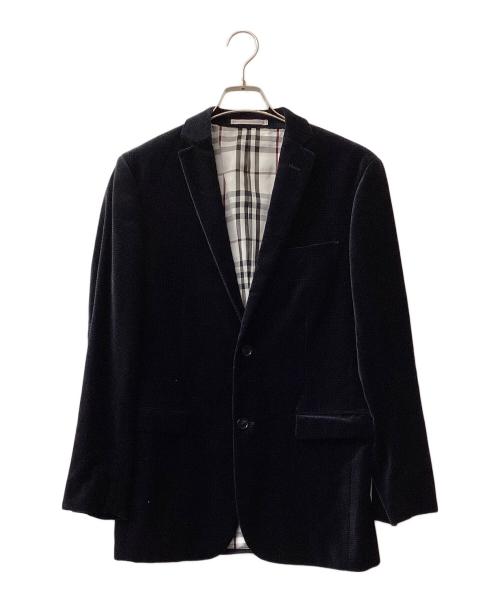 BURBERRY BLACK LABEL（バーバリーブラックレーベル）BURBERRY BLACK LABEL (バーバリーブラックレーベル) ベロアジャケット ブラック サイズ:Mの古着・服飾アイテム