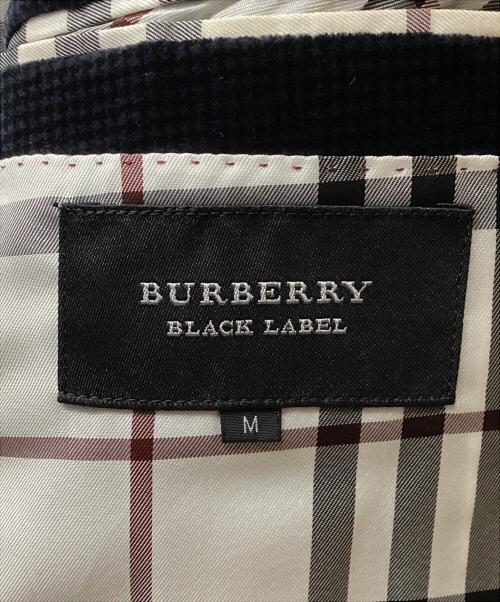 BURBERRY BLACK LABEL（バーバリーブラックレーベル）BURBERRY BLACK LABEL (バーバリーブラックレーベル) ベロアジャケット ブラック サイズ:Mの古着・服飾アイテム