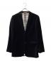 BURBERRY BLACK LABEL（バーバリーブラックレーベル）の古着「ベロアジャケット」｜ブラック
