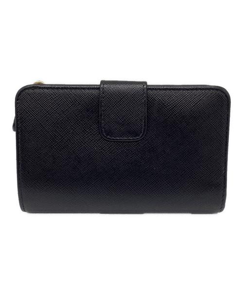 PRADA（プラダ）PRADA (プラダ) PORTAFOGLIO LAMPO サフィアーノ メタルロゴ  ブラックの古着・服飾アイテム