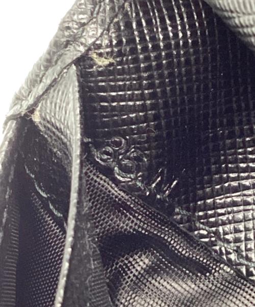 PRADA（プラダ）PRADA (プラダ) PORTAFOGLIO LAMPO サフィアーノ メタルロゴ  ブラックの古着・服飾アイテム