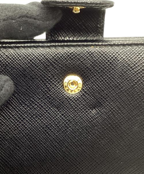 PRADA（プラダ）PRADA (プラダ) PORTAFOGLIO LAMPO サフィアーノ メタルロゴ  ブラックの古着・服飾アイテム