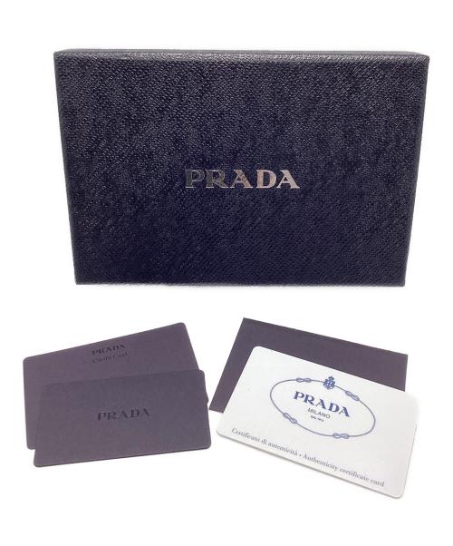PRADA（プラダ）PRADA (プラダ) PORTAFOGLIO LAMPO サフィアーノ メタルロゴ  ブラックの古着・服飾アイテム