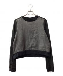 noir kei ninomiya（ノワール ケイ ニノミヤ）の古着「ジョーゼットスウェット」｜グレー×ブラック