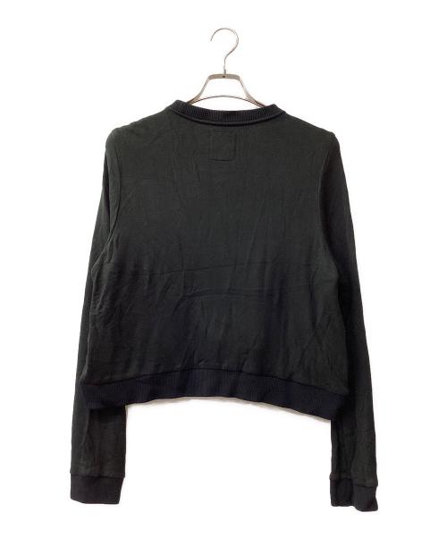 noir kei ninomiya（ノワール ケイ ニノミヤ）noir kei ninomiya (ノワール ケイ ニノミヤ) ジョーゼットスウェット グレー×ブラック サイズ:Mの古着・服飾アイテム