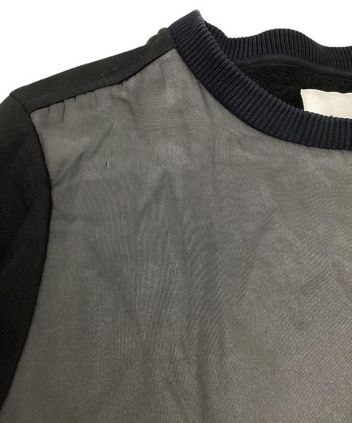 noir kei ninomiya（ノワール ケイ ニノミヤ）noir kei ninomiya (ノワール ケイ ニノミヤ) ジョーゼットスウェット グレー×ブラック サイズ:Mの古着・服飾アイテム