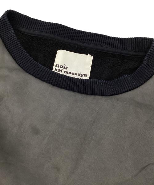 noir kei ninomiya（ノワール ケイ ニノミヤ）noir kei ninomiya (ノワール ケイ ニノミヤ) ジョーゼットスウェット グレー×ブラック サイズ:Mの古着・服飾アイテム
