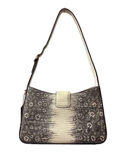 COACH（コーチ）COACH (コーチ) エライザ ショルダーバッグ ブラック×アイボリーの古着・服飾アイテム