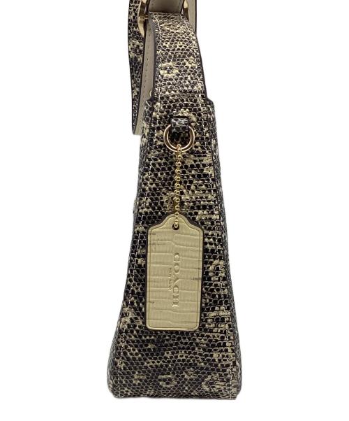 COACH（コーチ）COACH (コーチ) エライザ ショルダーバッグ ブラック×アイボリーの古着・服飾アイテム