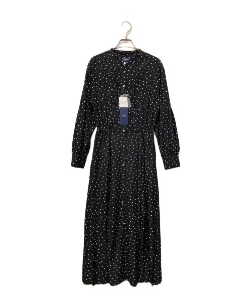 SHIPS（シップス）SHIPS (シップス) 長袖ワンピース ブラック×ホワイト サイズ:Mの古着・服飾アイテム