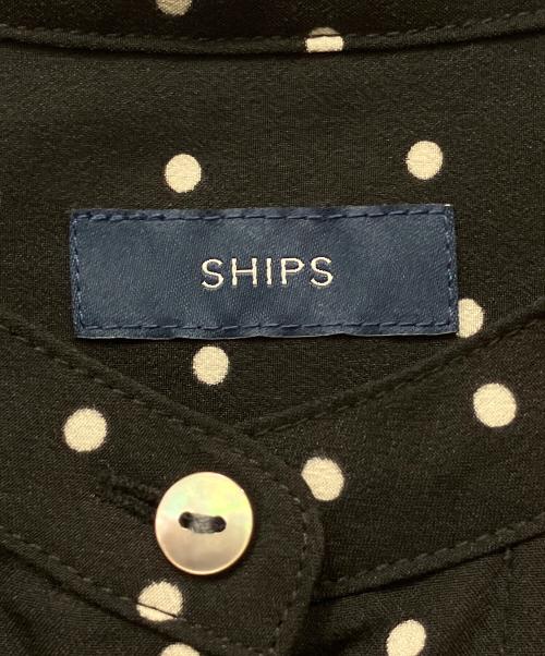 SHIPS（シップス）SHIPS (シップス) 長袖ワンピース ブラック×ホワイト サイズ:Mの古着・服飾アイテム