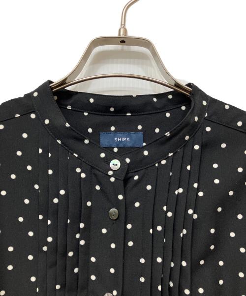 SHIPS（シップス）SHIPS (シップス) 長袖ワンピース ブラック×ホワイト サイズ:Mの古着・服飾アイテム