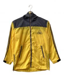LEMONED（レモネード）の古着「ナイロンジップパーカー」｜イエロー×グレー