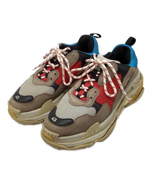 BALENCIAGA（バレンシアガ）BALENCIAGA (バレンシアガ) BALENCIAGA Triple S グレー×ブラック×レッド×ブルー サイズ:28.5㎝の古着・服飾アイテム
