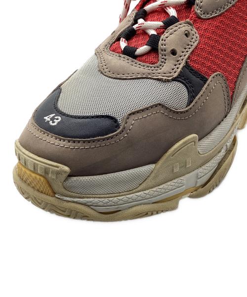 BALENCIAGA（バレンシアガ）BALENCIAGA (バレンシアガ) BALENCIAGA Triple S グレー×ブラック×レッド×ブルー サイズ:28.5㎝の古着・服飾アイテム