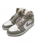 NIKEナイキ）の古着「NIKE AIR JORDAN1 MID」｜グレー×ホワイト