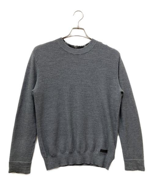BLACK LABEL CRESTBRIDGE（ブラックレーベル クレストブリッジ）BLACK LABEL CRESTBRIDGE (ブラックレーベル クレストブリッジ) 薄手ニット グレー サイズ:Mの古着・服飾アイテム