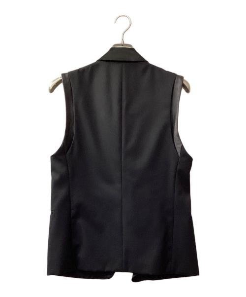 FACETASM（ファセッタズム）FACETASM (ファセッタズム) ラムレザー 切替ジレ ブラック サイズ:Ｌの古着・服飾アイテム