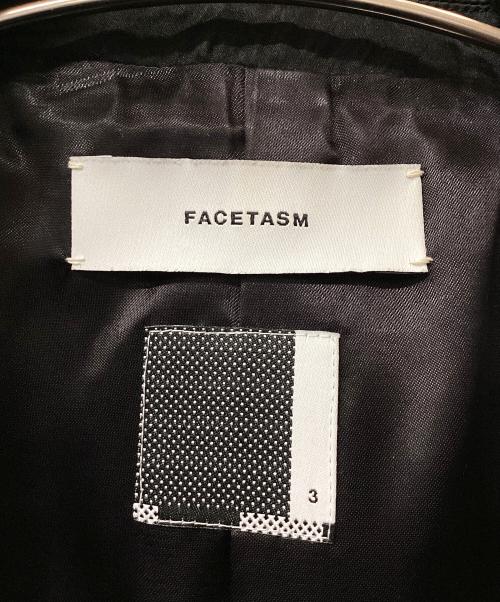 FACETASM（ファセッタズム）FACETASM (ファセッタズム) ラムレザー 切替ジレ ブラック サイズ:Ｌの古着・服飾アイテム