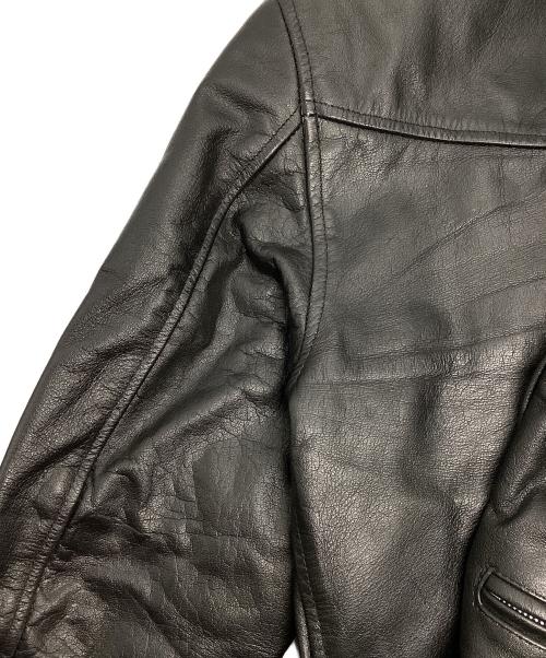 HORN WORKS（ホーンワークス）HORN WORKS (ホーンワークス) レザーダブルライダースジャケット ブラック サイズ:Lの古着・服飾アイテム