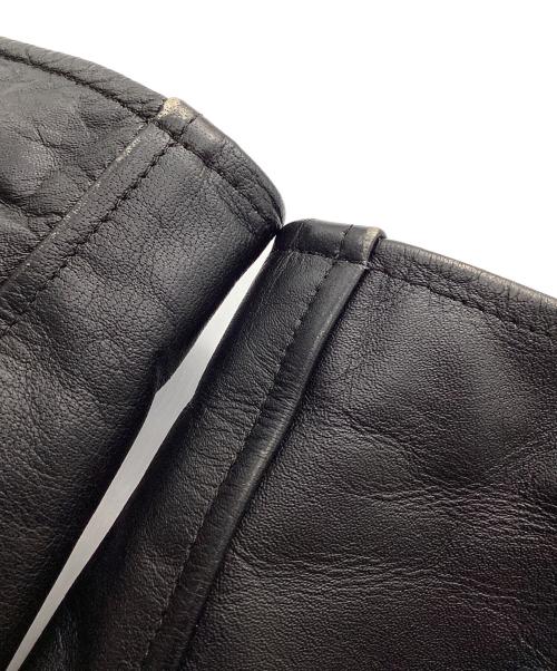 HORN WORKS（ホーンワークス）HORN WORKS (ホーンワークス) レザーダブルライダースジャケット ブラック サイズ:Lの古着・服飾アイテム