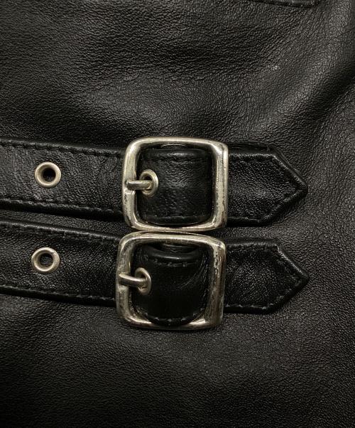 HORN WORKS（ホーンワークス）HORN WORKS (ホーンワークス) レザーダブルライダースジャケット ブラック サイズ:Lの古着・服飾アイテム