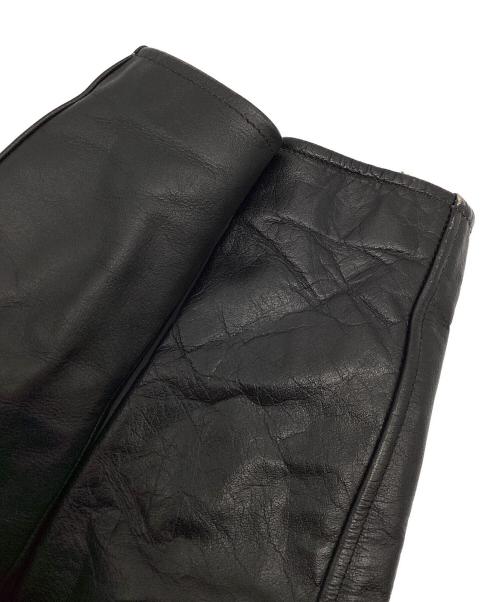 HORN WORKS（ホーンワークス）HORN WORKS (ホーンワークス) レザーダブルライダースジャケット ブラック サイズ:Lの古着・服飾アイテム