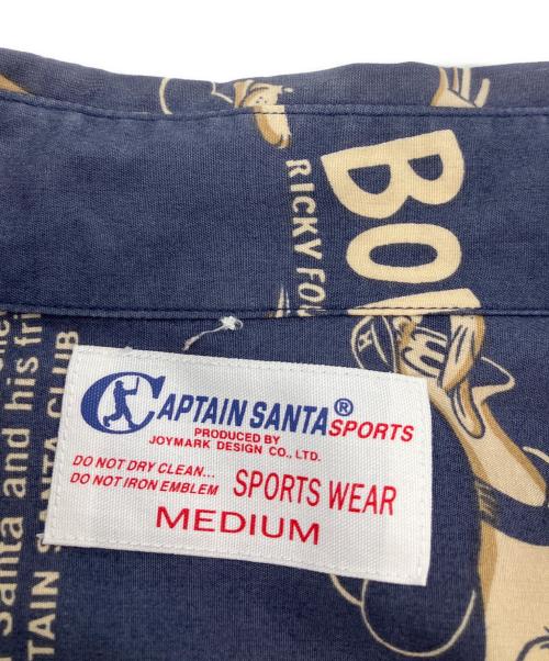 CAPTAIN SANTA（キャプテンサンタ）CAPTAIN SANTA (キャプテンサンタ) 総柄長袖シャツ ブルー サイズ:Mの古着・服飾アイテム