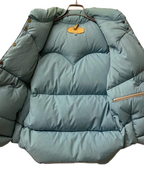 RockyMountainFeatherBed（ロッキーマウンテンフェザーベッド）RockyMountainFeatherBed (ロッキーマウンテンフェザーベッド) 切替レザーダウンベスト ネイビー サイズ:38の古着・服飾アイテム