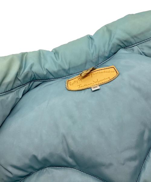 RockyMountainFeatherBed（ロッキーマウンテンフェザーベッド）RockyMountainFeatherBed (ロッキーマウンテンフェザーベッド) 切替レザーダウンベスト ネイビー サイズ:38の古着・服飾アイテム