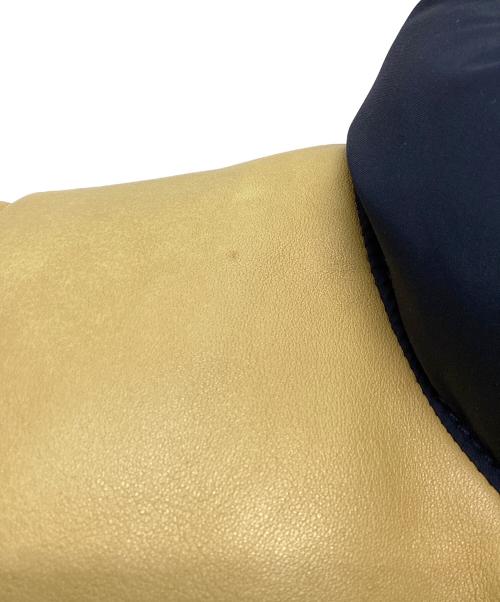 RockyMountainFeatherBed（ロッキーマウンテンフェザーベッド）RockyMountainFeatherBed (ロッキーマウンテンフェザーベッド) 切替レザーダウンベスト ネイビー サイズ:38の古着・服飾アイテム