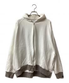 Graphpaper（グラフペーパー）の古着「フルジップパーカー」｜ホワイト