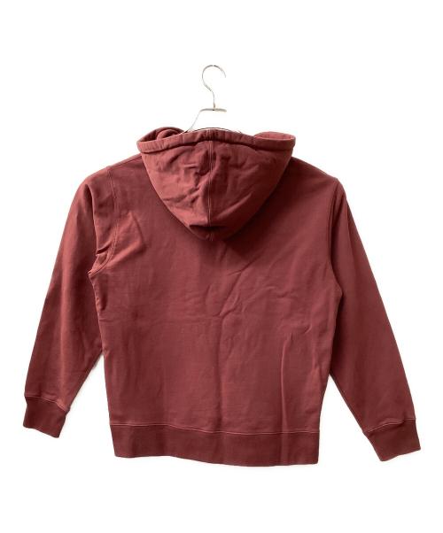 maison kitsune（メゾンキツネ）maison kitsune (メゾンキツネ) DRESSED FOX PRINT RELAXED HOODIE ワインレッド サイズ:Freeの古着・服飾アイテム