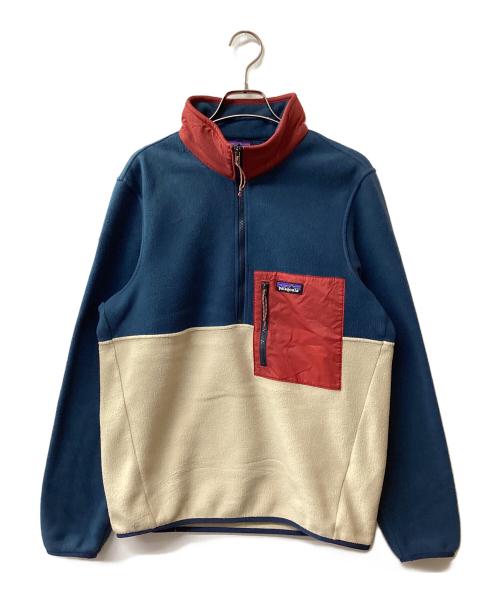 Patagonia（パタゴニア）Patagonia (パタゴニア) Patagonia Microdini 1/2 Zip Fleece Pullover ブルー×アイボリー サイズ:Sの古着・服飾アイテム