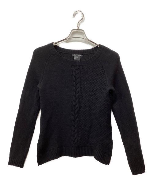 ARMANI EXCHANGE（アルマーニ エクスチェンジ）ARMANI EXCHANGE (アルマーニ エクスチェンジ) 厚手ニット ブラック サイズ:Mの古着・服飾アイテム