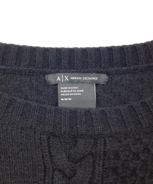 ARMANI EXCHANGE（アルマーニ エクスチェンジ）ARMANI EXCHANGE (アルマーニ エクスチェンジ) 厚手ニット ブラック サイズ:Mの古着・服飾アイテム