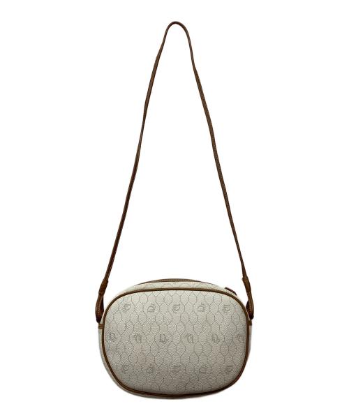 Christian Dior（クリスチャン ディオール）Christian Dior (クリスチャン ディオール) ショルダーバッグ　ハニカム ホワイト×ブラウンの古着・服飾アイテム