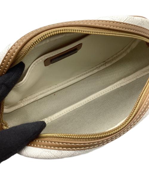 Christian Dior（クリスチャン ディオール）Christian Dior (クリスチャン ディオール) ショルダーバッグ　ハニカム ホワイト×ブラウンの古着・服飾アイテム