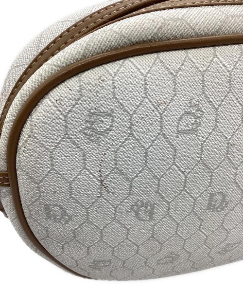 Christian Dior（クリスチャン ディオール）Christian Dior (クリスチャン ディオール) ショルダーバッグ　ハニカム ホワイト×ブラウンの古着・服飾アイテム