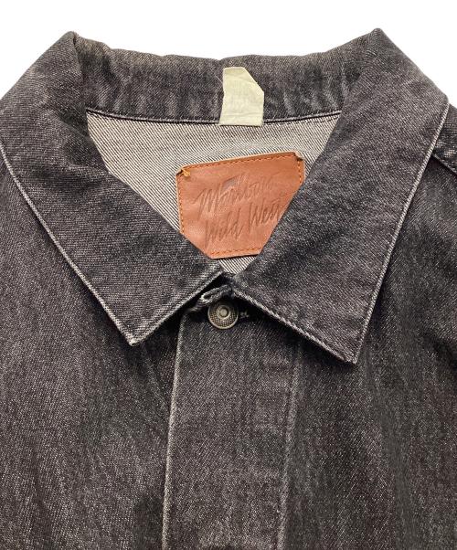 Marlboro Wind West（マールボロワイルドウエスト）Marlboro Wind West (マールボロワイルドウエスト) デニムジャケット カウボーイプリント ブラック サイズ:Lの古着・服飾アイテム