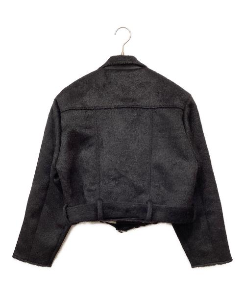 darich（ダーリッチ）darich (ダーリッチ) シャギーライダースジャケット ブラック サイズ:Freeの古着・服飾アイテム