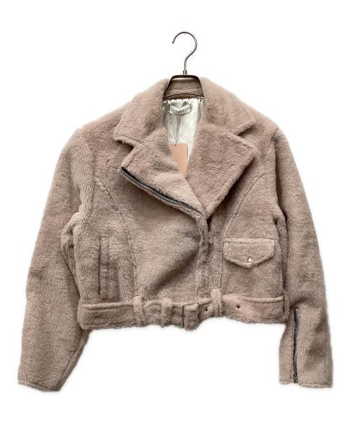 darich（ダーリッチ）darich (ダーリッチ) シャギーライダースジャケット ピンク サイズ:Freeの古着・服飾アイテム