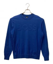 BOSS（ボス）の古着「ロゴニット」｜ブルー