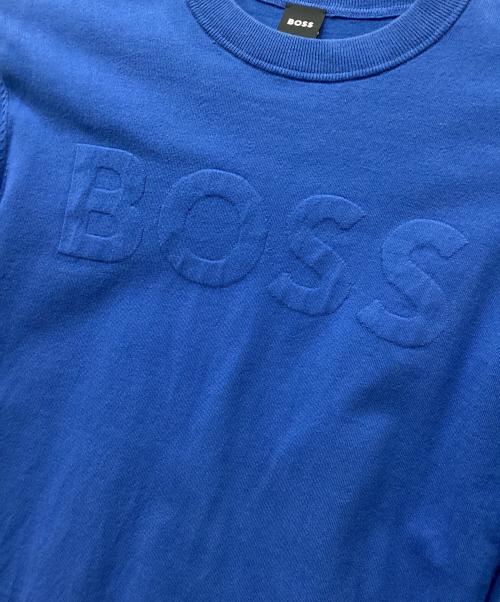 BOSS（ボス）BOSS (ボス) ロゴニット ブルー サイズ:Lの古着・服飾アイテム