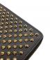 中古・古着 Christian Louboutin (クリスチャン・ルブタン) PANETTONE SPIKE ラウンドファスナー長財布 ブラック×ゴールド：22000円