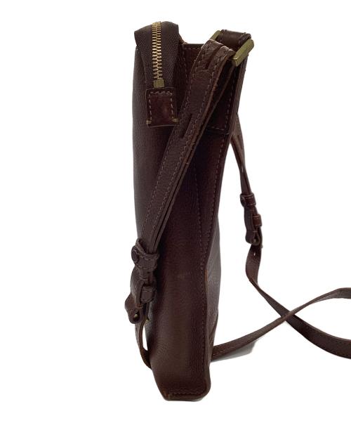 dan genten（ダン ゲンテン）dan genten (ダン ゲンテン) レザーショルダーバッグ ダークブラウンの古着・服飾アイテム