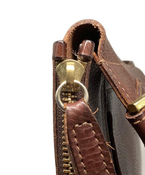 dan genten（ダン ゲンテン）dan genten (ダン ゲンテン) レザーショルダーバッグ ダークブラウンの古着・服飾アイテム