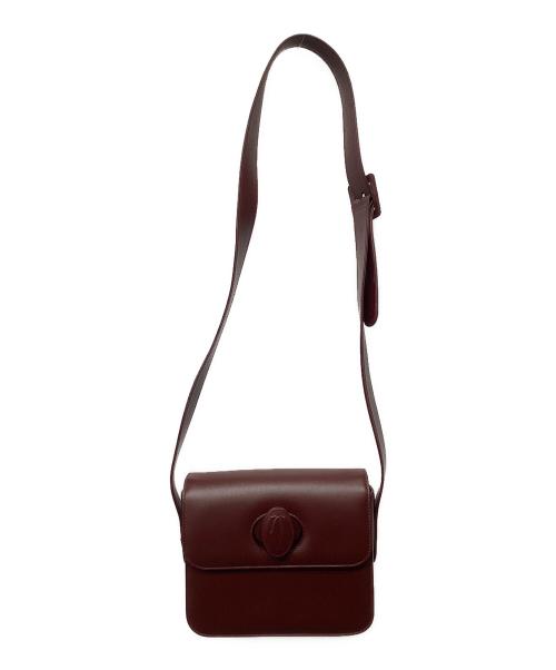 Cartier（カルティエ）Cartier (カルティエ) マストライン ショルダーバッグ ワインレッドの古着・服飾アイテム