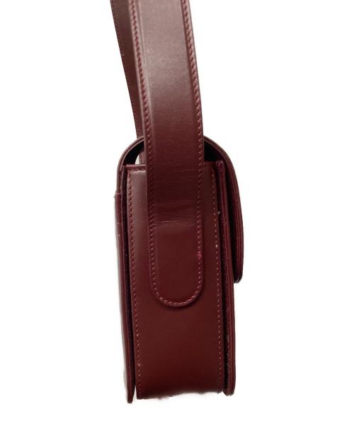 Cartier（カルティエ）Cartier (カルティエ) マストライン ショルダーバッグ ワインレッドの古着・服飾アイテム
